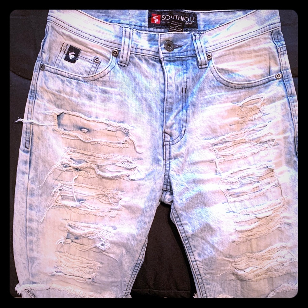 South Pole Ripped Distressed Shorts